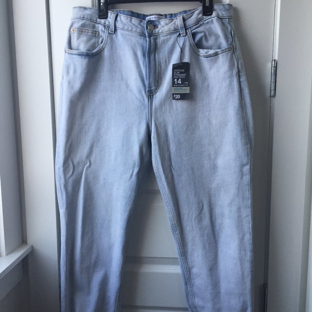 Primark Denim Co. Vintage Slim Straight High Waisted Light Blue Jeans